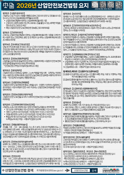 2026 산업안전보건법령요지 미리보기