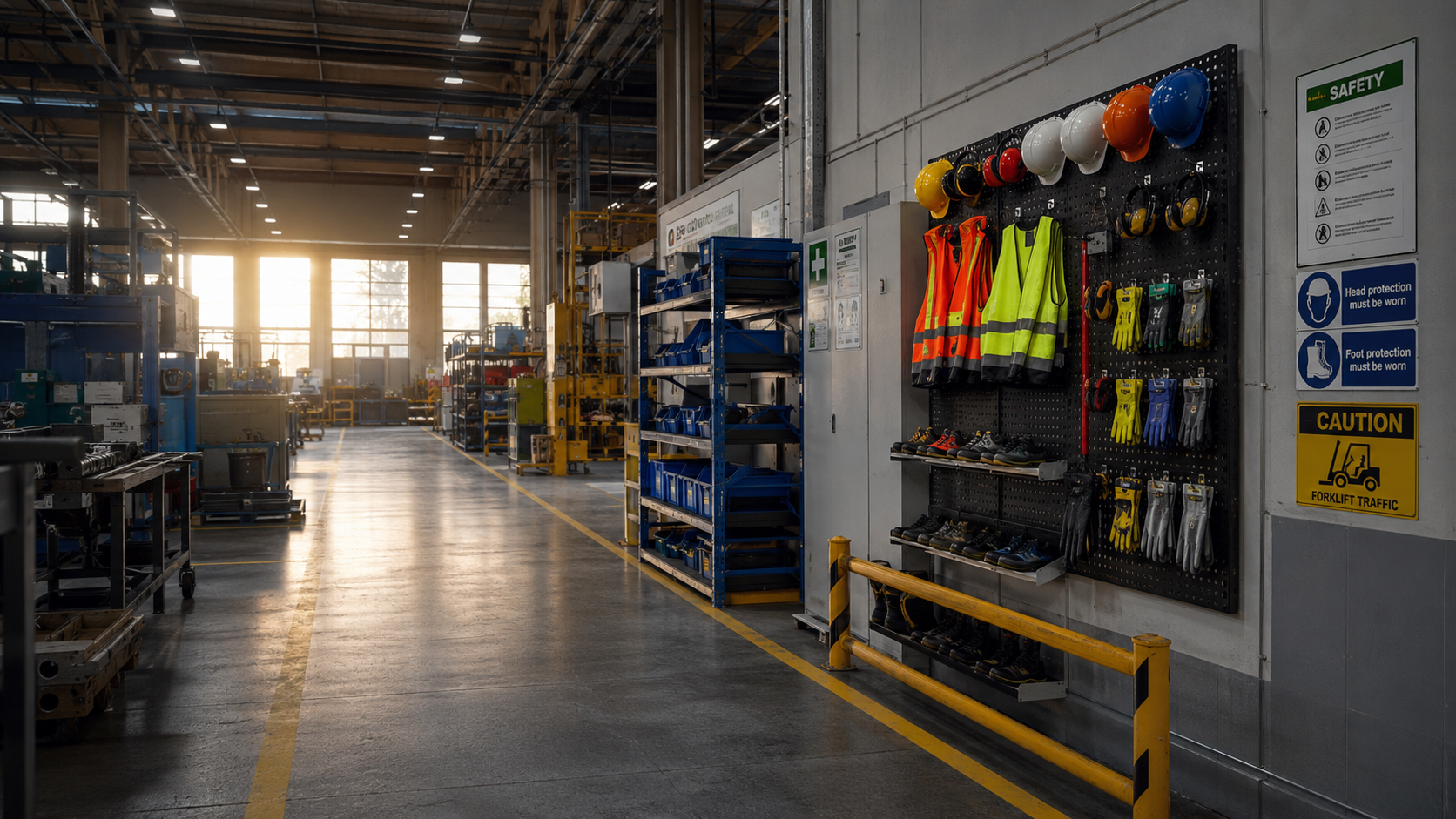 Organized industrial workplace showing prevention and improvement